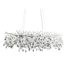 Roshan 10 Light Rectangular Crystal Pendant